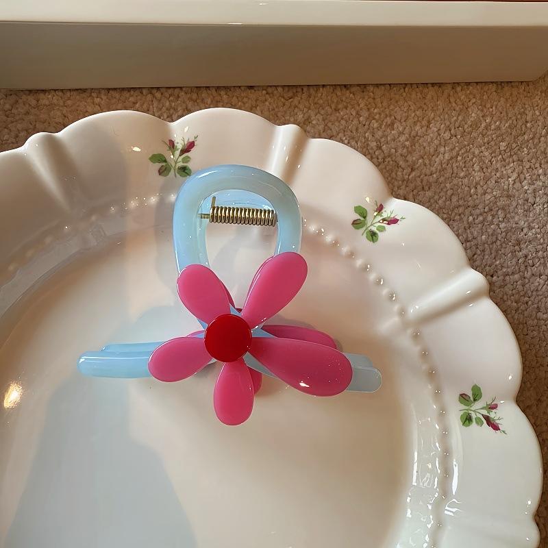 

Ранневесенняя цветочная ацетатная заколка для волос, Элегантная заколка-акула в виде подсолнуха для женщин, Модная и премиальная заколка-краб для волос