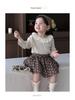 2025 Autumn Floral Doll Shirt & Skirt Set for Girls