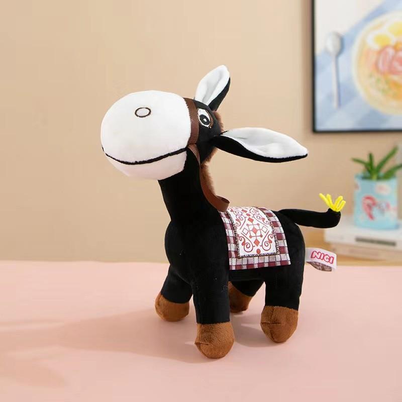 Plush Animal Toy Donkey Cartoon Soft Stuffed Doll Kids Gift For Childrens Day