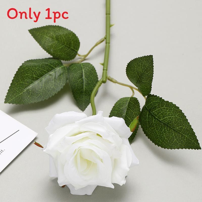 Artificial Silk Rose Bouquet For Wedding Decor Photography Props Use Home