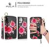 Pola Flower Style Multifunctional Mobile Phone Leather Case Solution Brand New and Suitable for Galaxy S24-S24+ S24 Ultra Galaxy S25-S25+ S25 Ultra