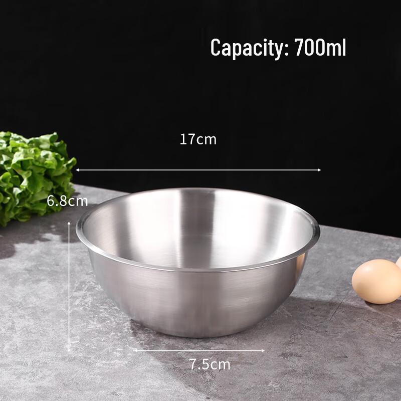 Wu Tuo Stainless Steel Straight-Edge Prep Bowl