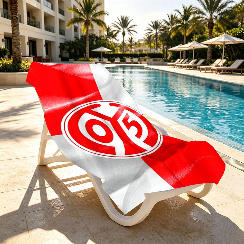 05 1FSV Mainz 05 Print Beach Towel Design, Soft, Lightweight. for Home Bathroom, Spa, Pool, Yoga, Surfing, Camping, Gift for Family, Friend