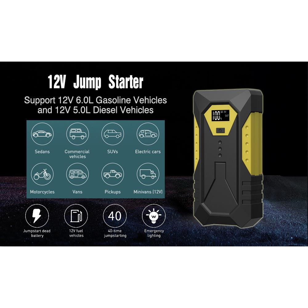 Multifunkční napájecí zdroj pro nouzové startování do auta startovací startér pro auto a motocykl startovací napájecí zdroj
