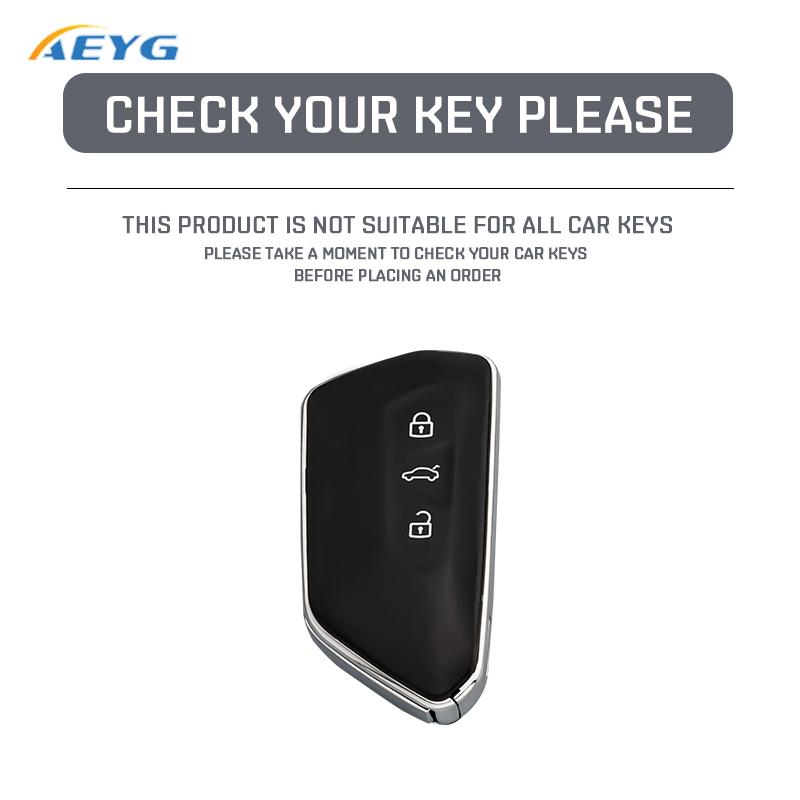 Fashion Soft Tpu Car Key Cover Case Protection Shell Keychain For Vw Golf 8 Mk8 Gti Gtd R Id3 Id4 Smart Keyless Auto Accessories