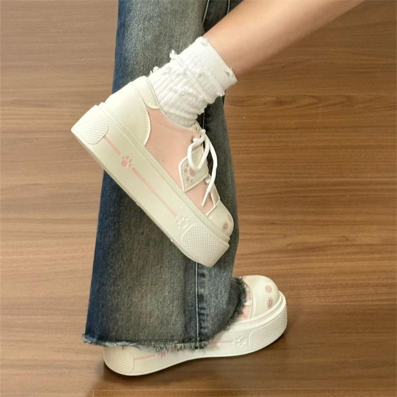Autumn cute soft girl women's shoes soft cute comfortable sneakers small thick-soled versatile board shoes casual shoes women