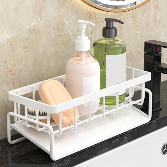 Drain Kitchen Soap Sponge Organizer Large Rack Holder Sink Caddy