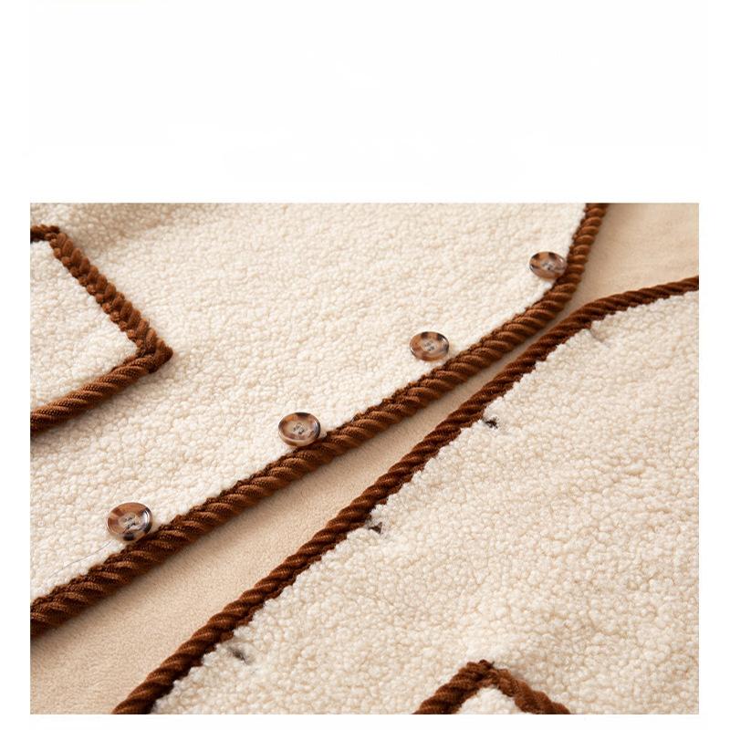 Lamb Fleece Vest Vest Women's Plus Size Plus Velvet Outer Wear Autumn and Winter Fashion Vest Outer Wear