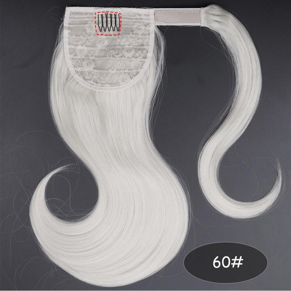 

MISSQUEEN Женская мода Короткий натуральный прямой волнистый хвост с запахом из синтетического волокна Повседневная одежда Наращивание хвоста 45 CM