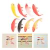 ABOOFAN Set of 8 Miniature Nishikigoi Figurines, PVC, Approx. 0.79 x 0.24 x 0.24 inches, Perfect for Aquarium Decorations, Dollhouse Decor, Small