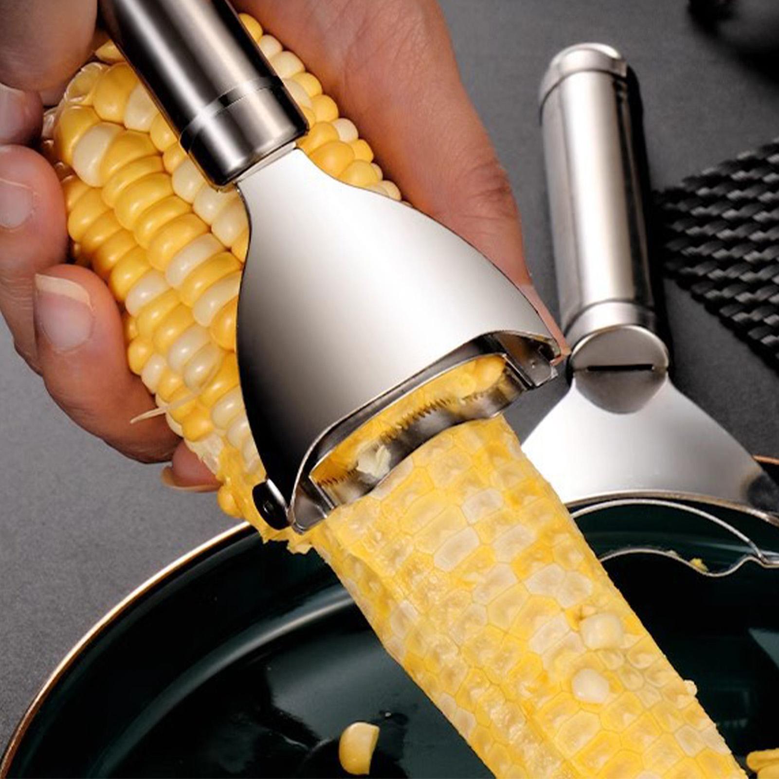 

Кукурузная молотилка Инструмент для удаления зерен кукурузы Скребок для початков из нержавеющей стали Кухонный гаджет для мам, шеф-поваров, любителей кулинарии, друзей CHINA