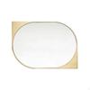 Asymmetrical Mirror Decorative with Frame Modern for Entryway, Living Room, Bedroom