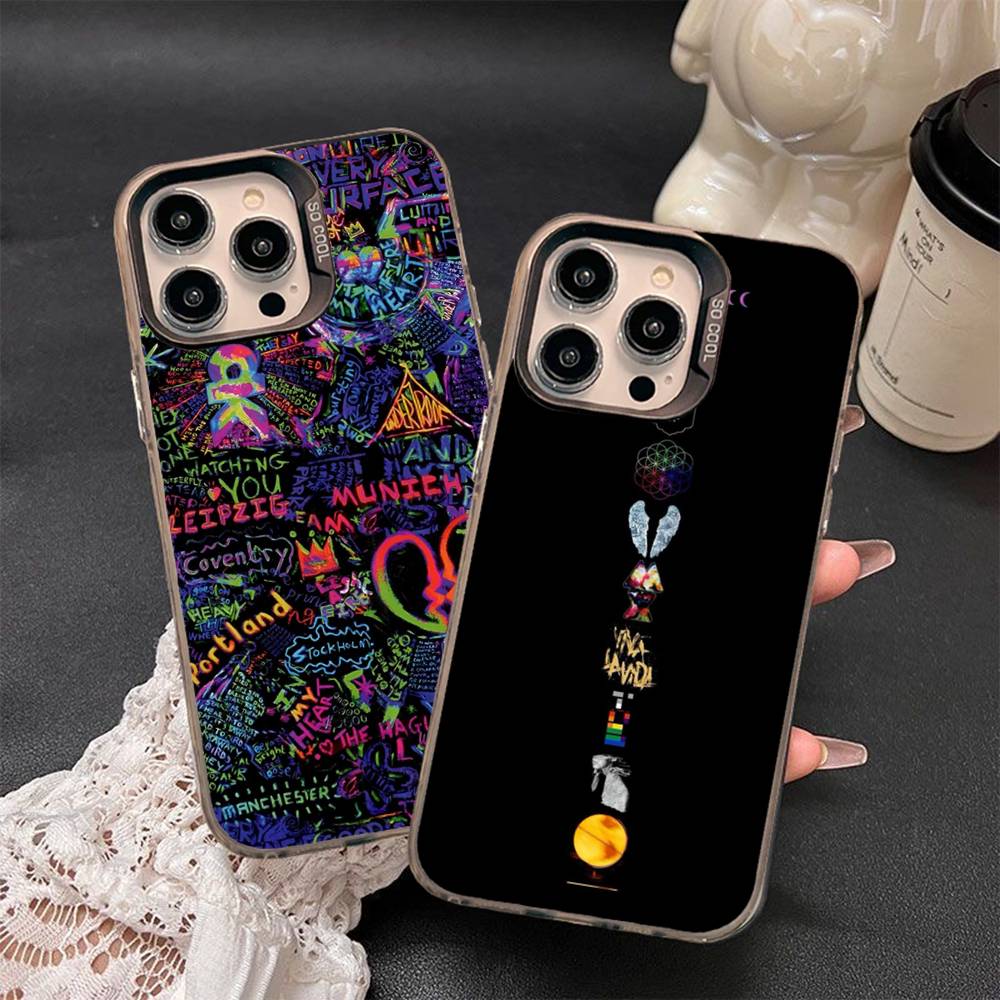 Moon Music Coldplay Band Phone Cases For IPhone 17 16e 15 14 13 12 11 Plus Pro Max ProMax Colorful Covers