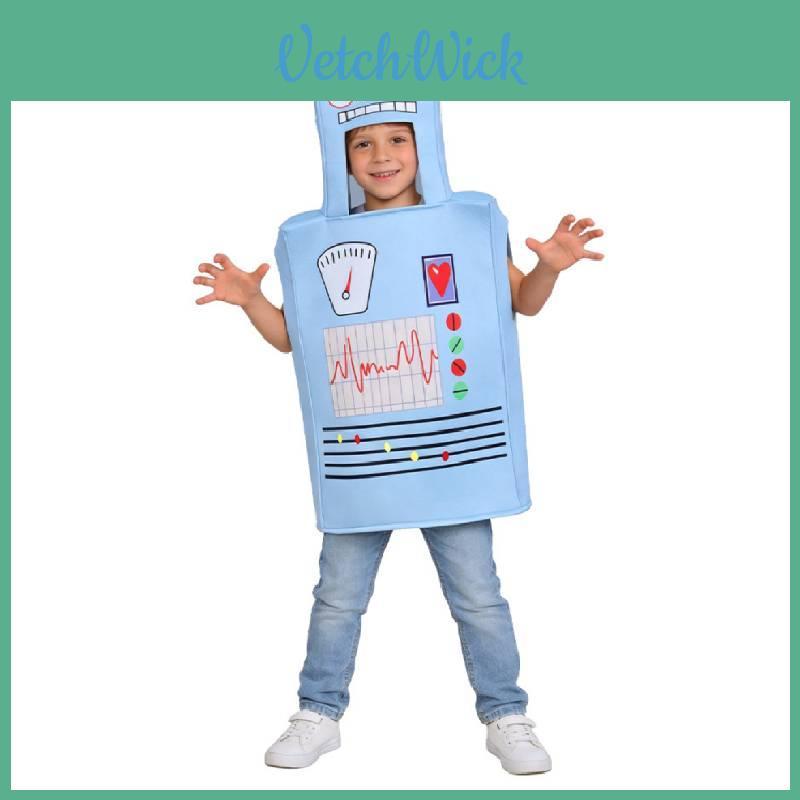 Roboter Cosplay Kostüm Für Kinder Aus Polyesterstoff Für Halloween Rollenspiele