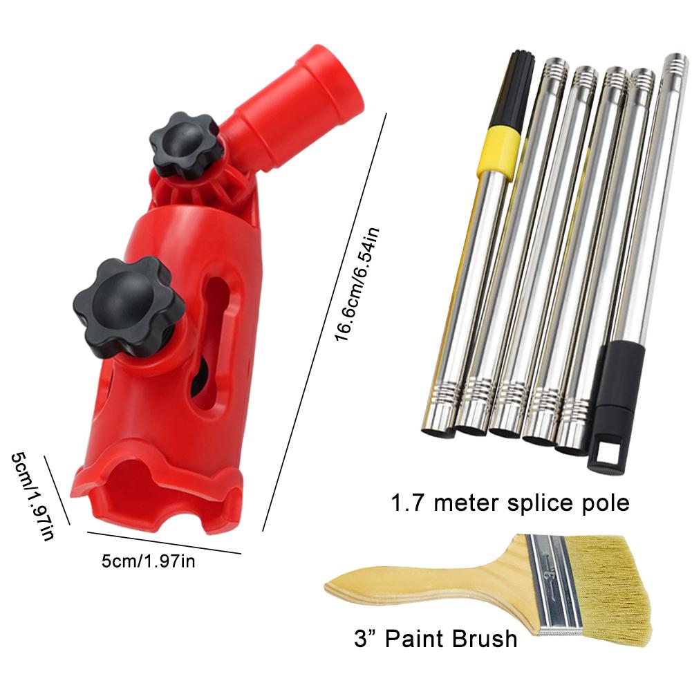 Multi-Angle Paint Brush Extender Telescopic Ceiling Wall Painting Rods Detachable Cleaning Brush Extender Stick for High Ceiling
