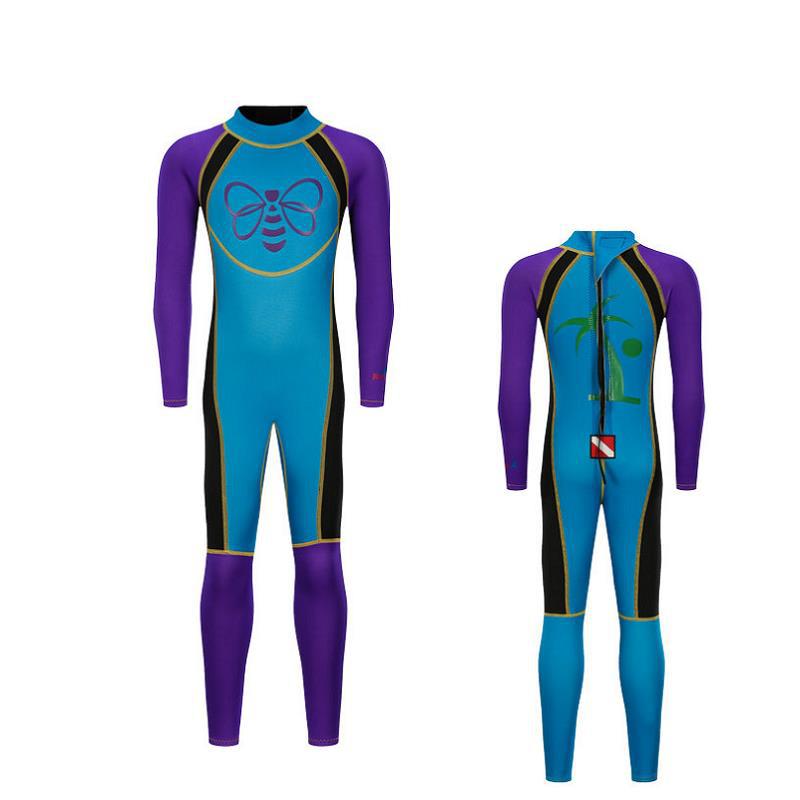 Children's Swimsuit Thick And Cold Resistant Diving Suit Long Sleeved Long Pants One-piece Warm Swimsuit For Boys And Girls