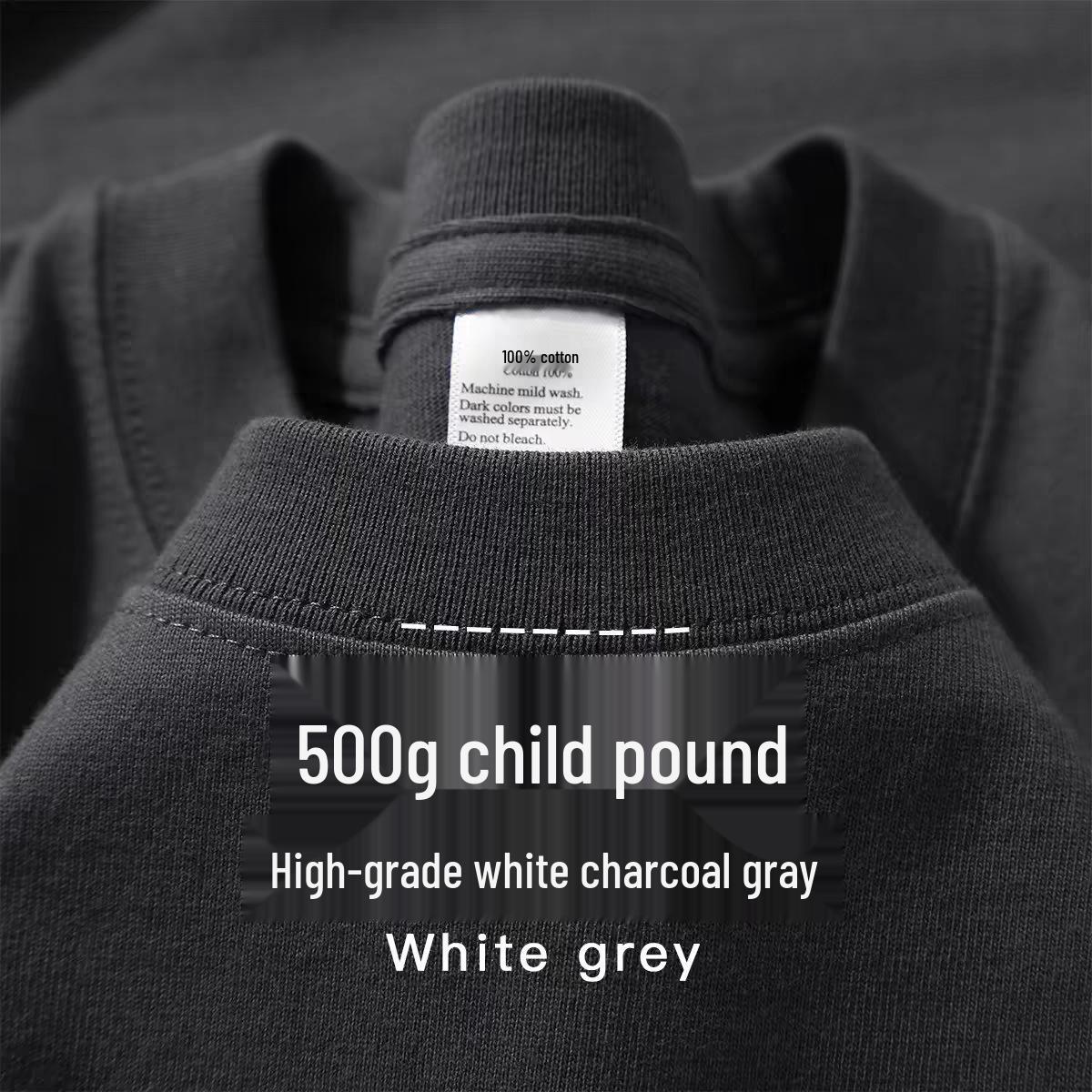 

Унисекс 500 г Тяжелая футболка из 100% хлопка Серо-зеленая с коротким рукавом 2XL 170-200 lbs