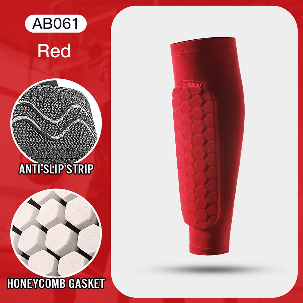 1 Pc Leg Area Sleeves Shin Guards Shockproof Honeycomb Nylon Support Sock Shin Protector Soccer Gear Soccer Shields Sports Legging