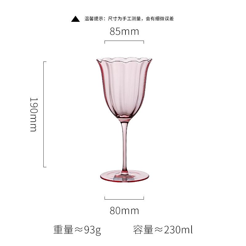 Pink Crystal Champagne Glass Floral Lace Martini Cocktail Cup for Girls