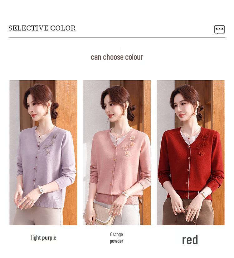 Elegant Spring Knit Top for Middle-Aged Women: New 2026 Style for Moms