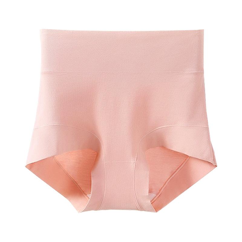 Plus Size Lady Spring and Autumn Cotton High Waist Antibacterial Comfortable Widened Non Mark Breathable Flat Angle Briefs