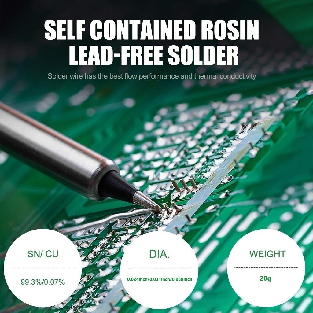 Bleifreier, umweltfreundlicher Lötdraht mit Kolophoniumkern, kleiner, flacher Schaft, Zinndraht Sn99.3Cu0.7, kleine Rolle Lötdraht