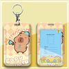 Capybara Cartoon ID & Card Holder Lanyard for Campus, Bus, Subway, and Badge