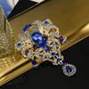 Creative Crown Brooch Alloy Women's Chest Flower Women's Colored Water Diamond And Water Drop Jewelry