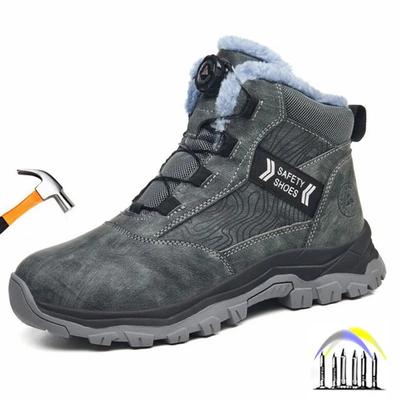 Buty ochronne z obrotowym zapięciem Męskie buty ze stalowym noskiem Zimowe skórzane buty robocze Męskie buty robocze z wysoką cholewką Męskie buty ochronne