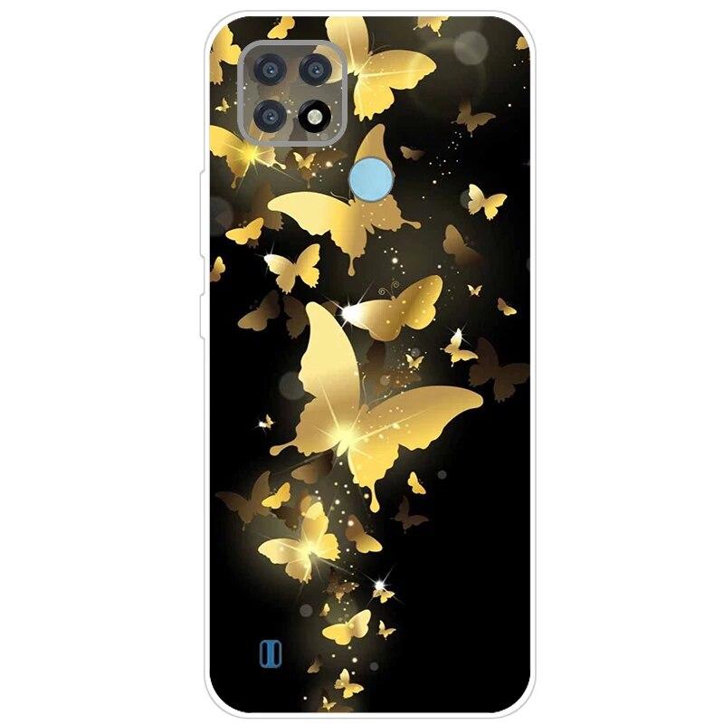 Realme C21 Hülle 6.5'' Klar Silikon Fudnas Weiche TPU Hülle Für Realmi C21 2021 Hülle C 21 Handyhüllen Rückseite RealmeC21 Bumper