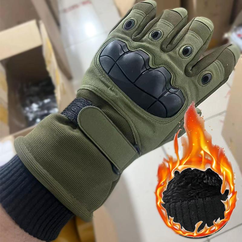 

Tactical Gloves Fleece Thickened Men s and Women s Soft Shell O Kee Sports Motorcycle Riding Winter Cycling Winter Warm Gloves L чорний
