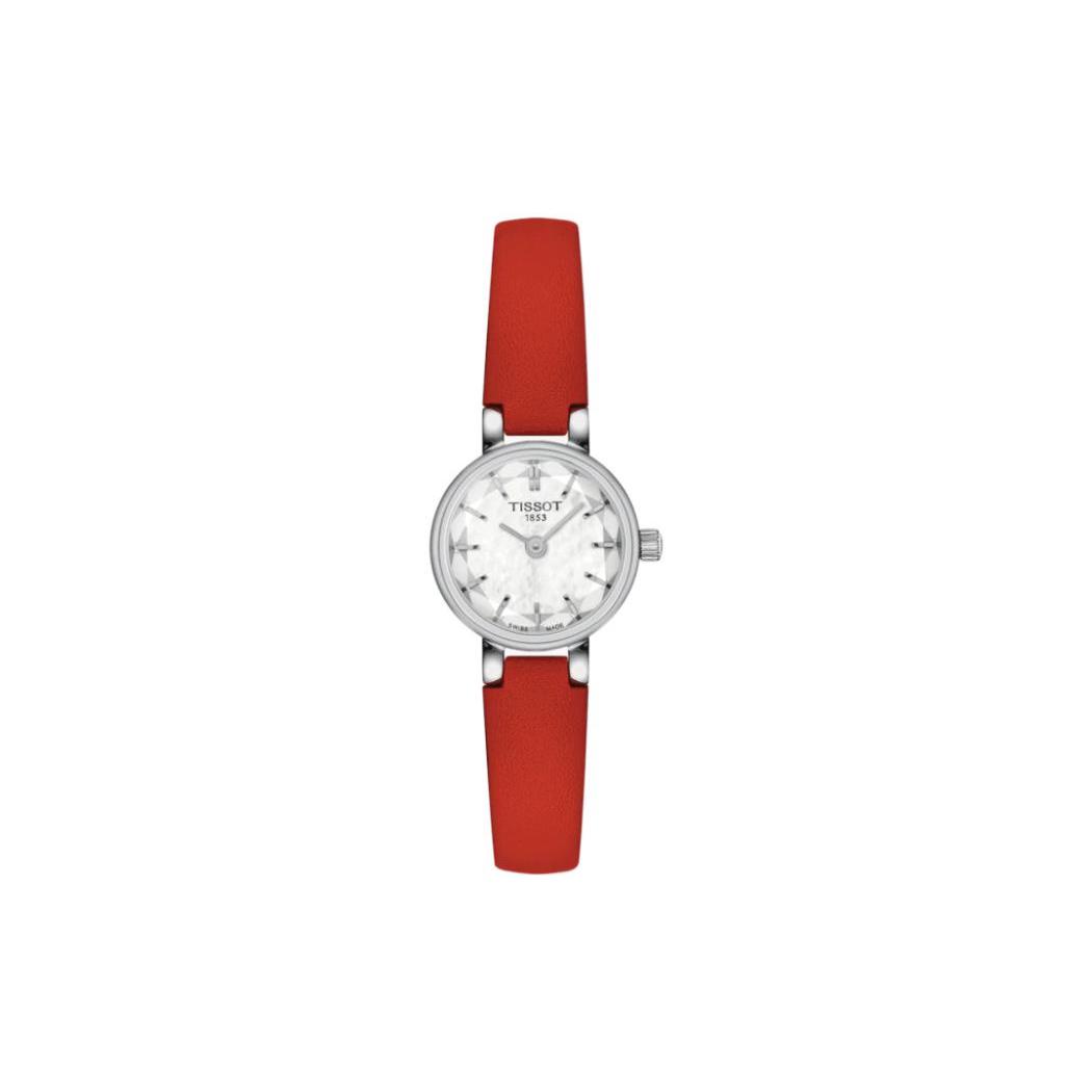 

TISSOT Quartz Movement 30m Water Resistance Women s Watch 19.5mm White Dial Stainless Steel Case Leather Strap T140.009.16.111.00 Red Strap