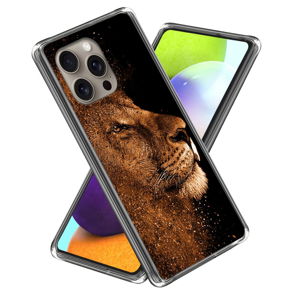 For iPhone 16 Pro Max Case Shock-Absorbent TPU Pattern Printed Phone Cover