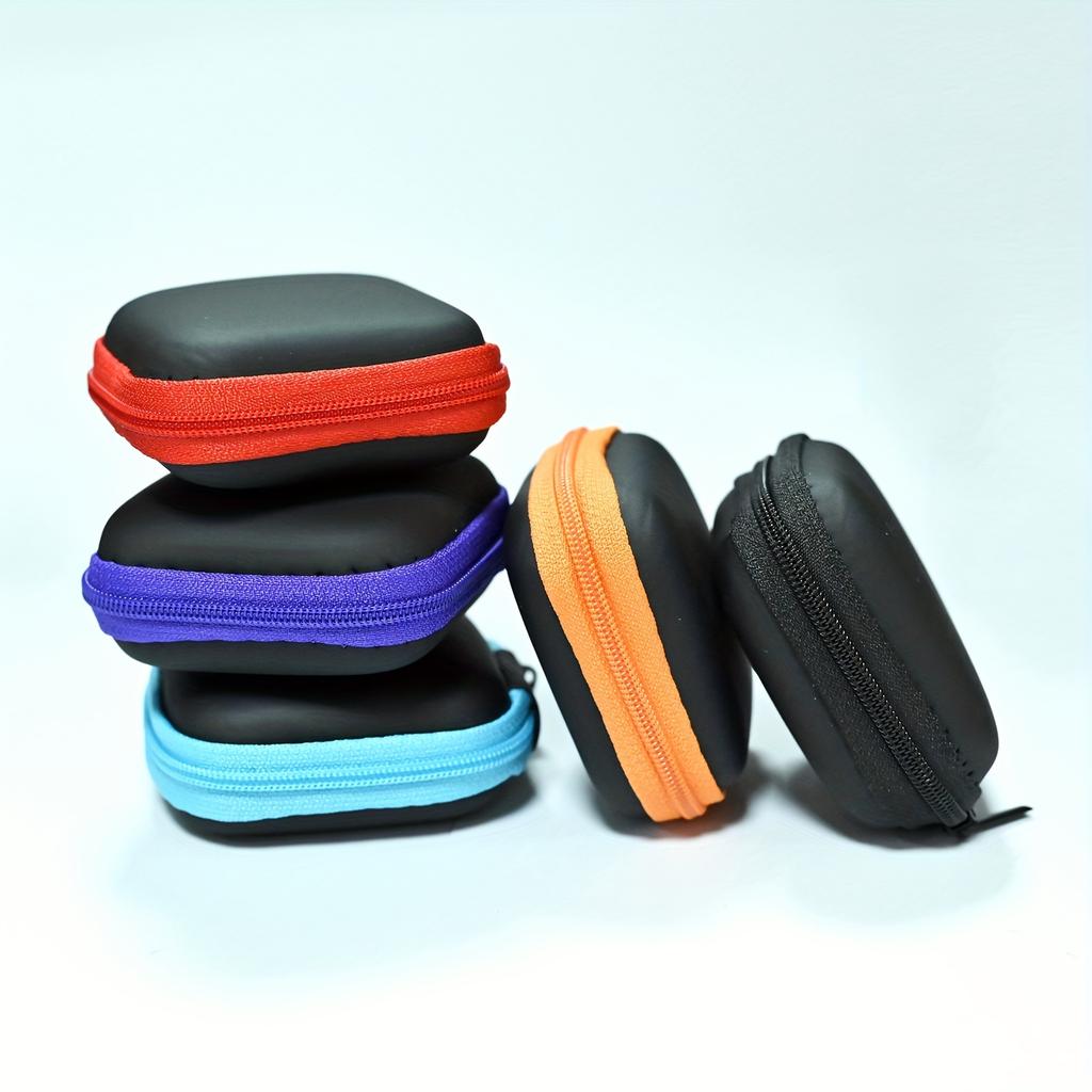 Mini Zipper Around Storage Bag, Data Cable Bag, Lightweight Travel Earphone Organizer