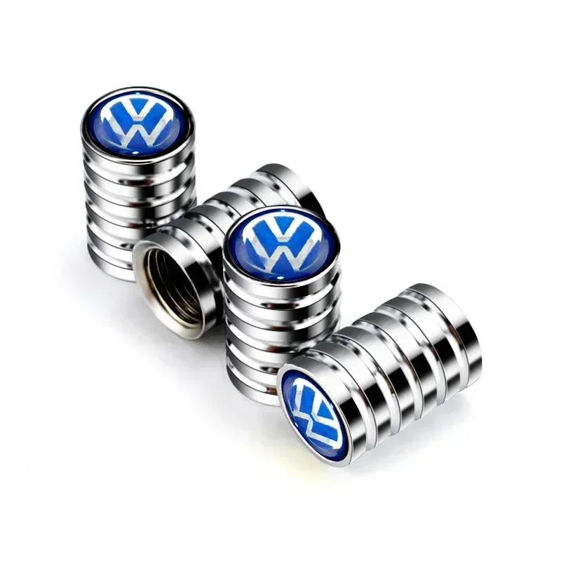 

80% Hot 4pcs Auto Theftproof Valve Caps Tyre Rim Stem Covers for Volkswagen Polo GTI Golf Passat Beetle Jetta Rline Santana S