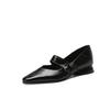 Fashion NEW Spring/Autumn Women Pumps Square Toe Low Heel Shoes Genuine Leather Shoes for Women Concise Belt Buckle Mary Janes Shoes