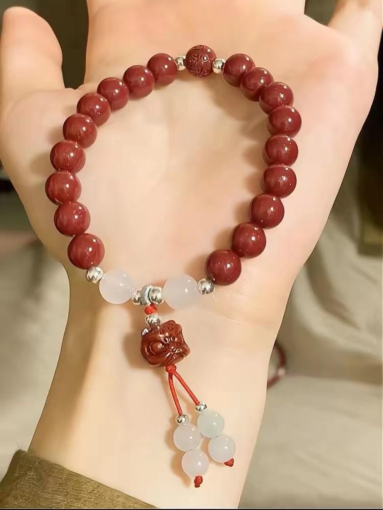 Sophisticated Red Lion Beaded Bracelet For Women Bohemian And Vintage Charm