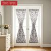 1PC Nuan Series Botanical Pattern Translucent Door Curtain, Simple Rod Pocket Sheer Door Curtain for Kitchen Bedroom Living Room Home Decor