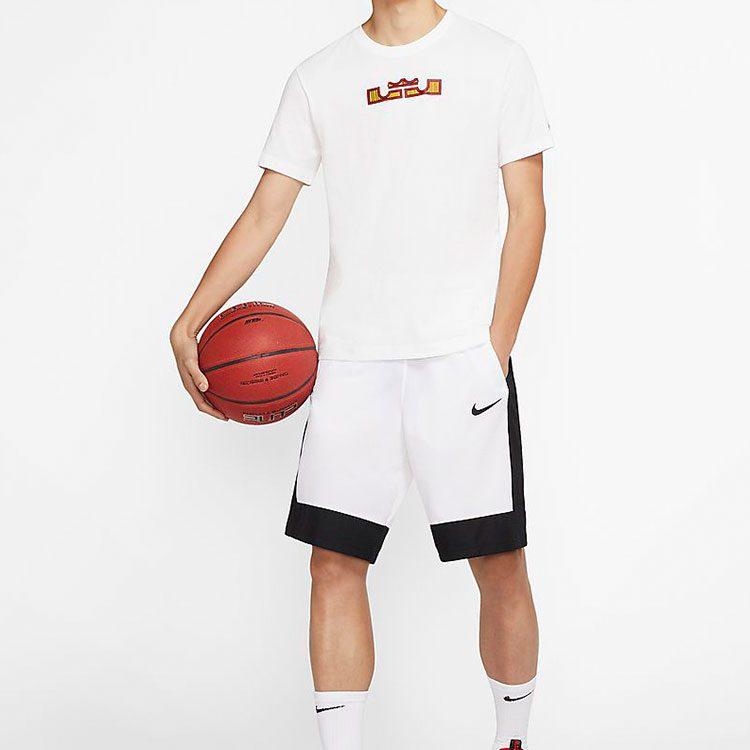 Nike T Shirts Men's White Crew Neck Moderate Straight Fit CD1319-100