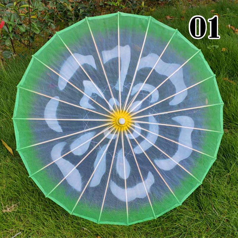 Dai Dance Stage Performance Umbrella Chinese Style Classical Dance Umbrella Jasmine Flower Pattern Hanfu Qipao Show Props Craft