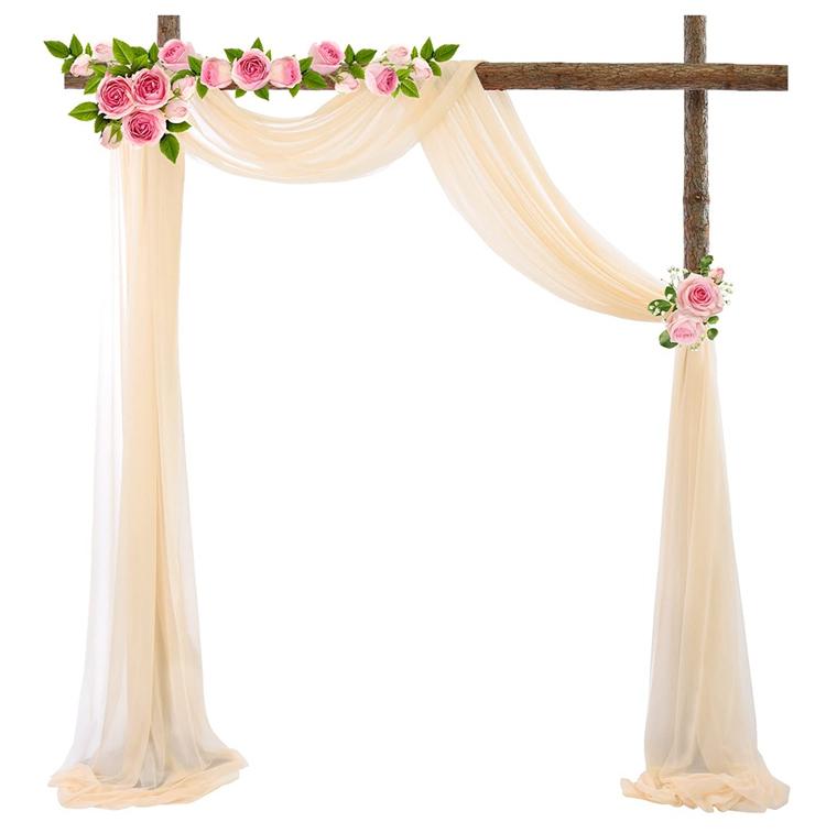 Wedding Arch Drape Chiffon Fabric Draping Curtain Drapery Wedding Birthday Party Decor Draping Ceremony Reception Hanging Decor