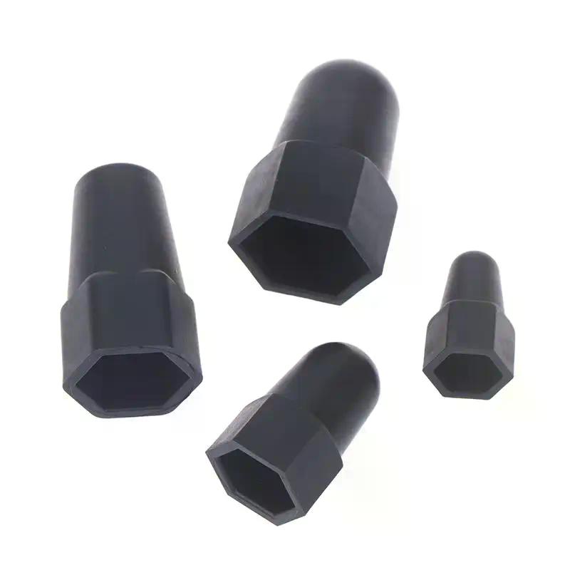 10PCS Lengthen Nut Cap Hexagonal Nut M6 M8 M10 M12PE Plastic Nut Protection Caps Hex Screw Protective Sleeve