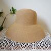 French Retro Hepburn Bell-Shaped Large Brim Basin Hat Women'S Summer Vacation Beach Sunshade Sun Protection Foldable Large Straw Hat