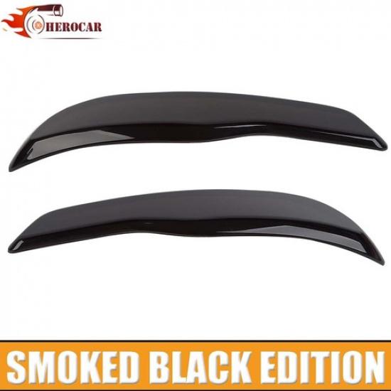 2PC Smoked Black Lens Rear Bumper Tail Fog Light Cover for Jeep Cherokee 2014-17