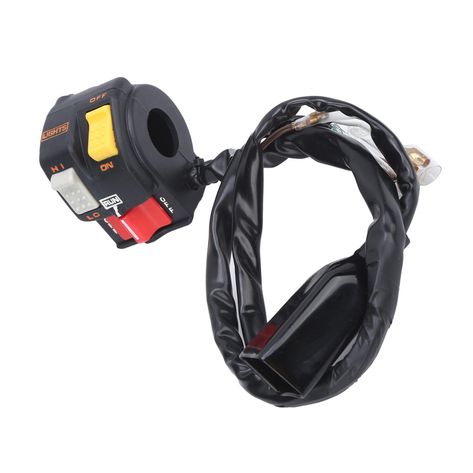 

Motorcycle Handlebar Switch Assembly HI LOW Button Decoration Replacement for Honda ATC 350X