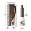 Dark Brown Waterproof Eyebrow Cream with Brush for Long-Lasting, Natural Finish