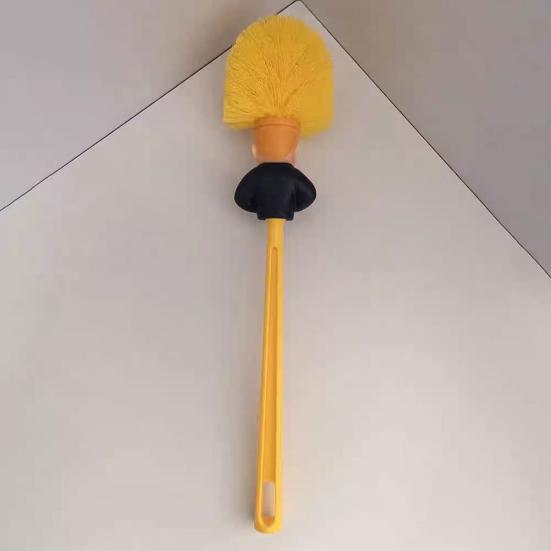 1/2 szt. Szczotka do WC z długą rączką Dekoracja lalki z kreskówki Szczotka do czyszczenia łazienki z podstawką Humorystyczny wystrój łazienki