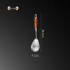 304 Stainless Steel & Pear Wood Kitchen Utensil Set - Stir-Fry Spatula, Skimmer, Frying Spatula, Rice Spoon.