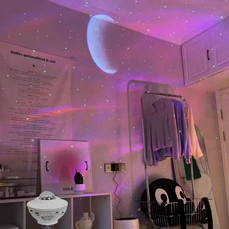 Verträumter Aurora Borealis Sternenhimmel Projektor für Schlafzimmer Ambiente Deko