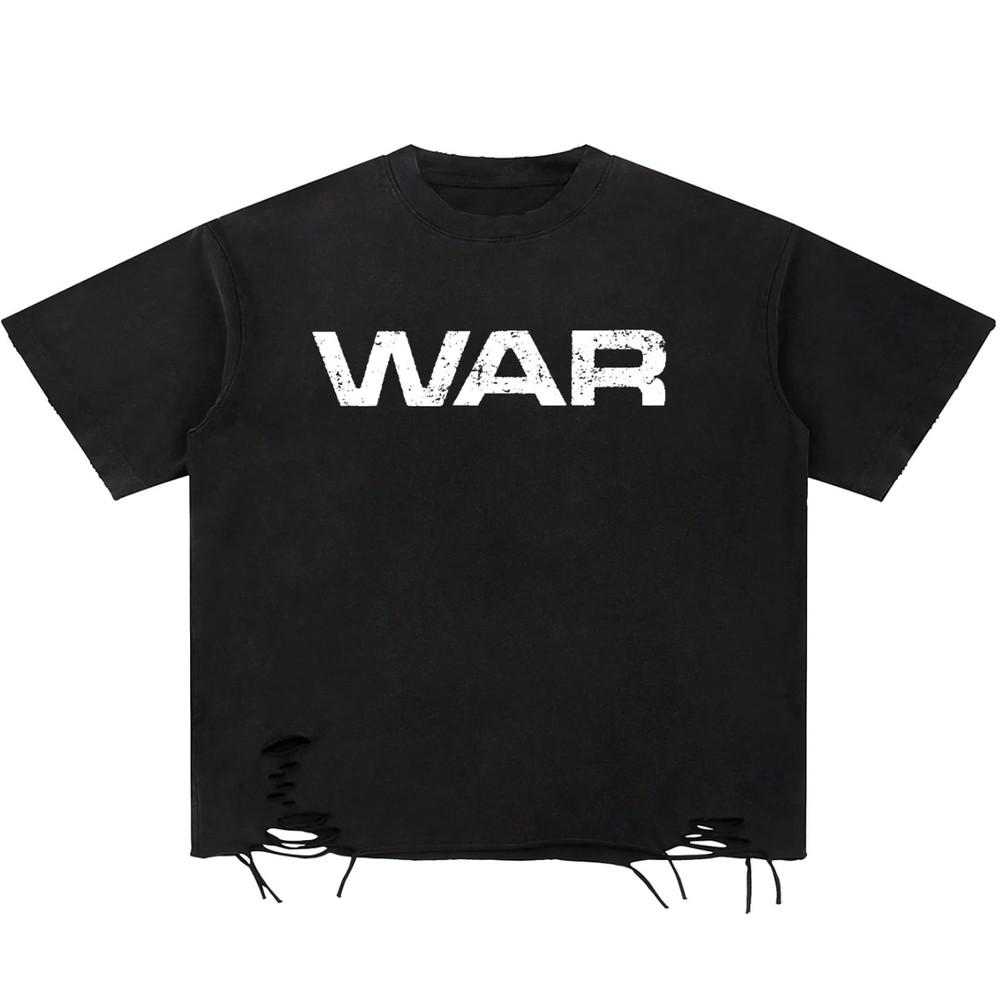 War Destroyed Distressed Vintage Shirt Streetwear Y2K Unisex T-Shirt S